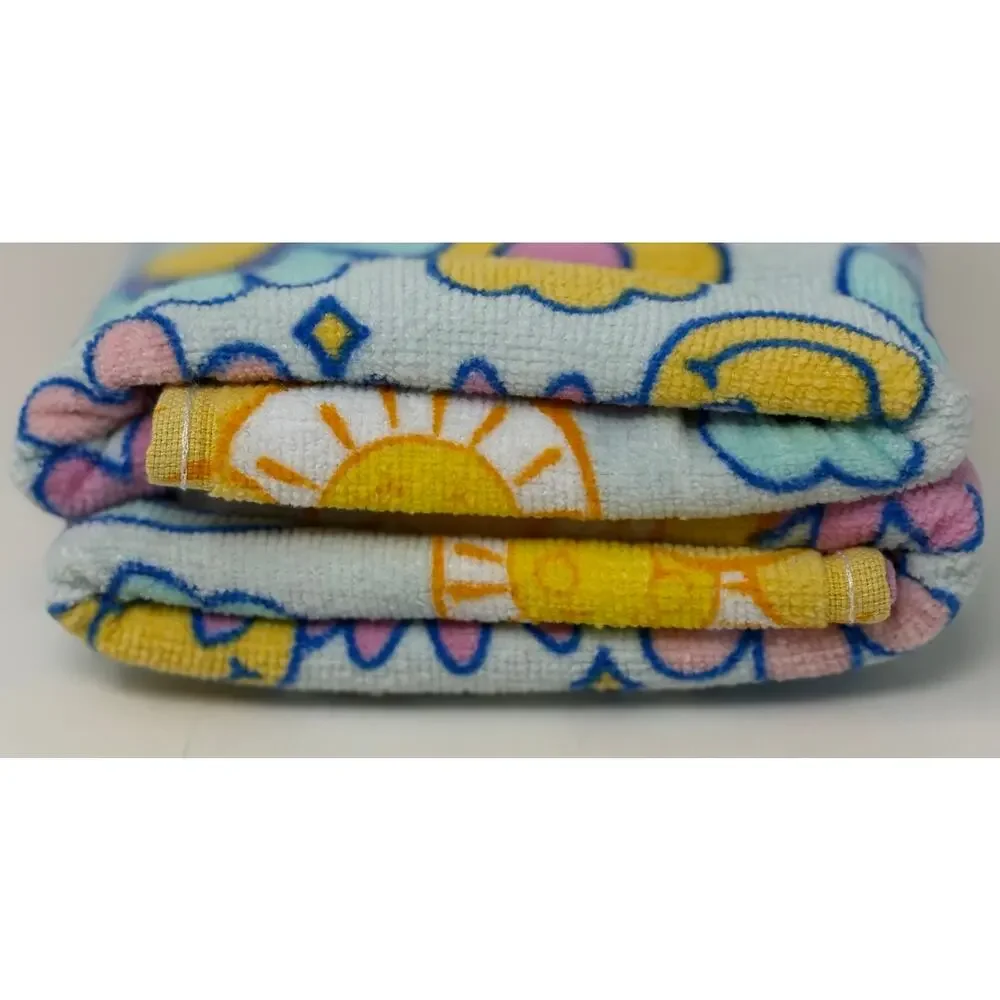 Care Bears Hand Towels Set 2 Pcs Funshine Grumpy Bear Yellow Blue Pink Multi NWT